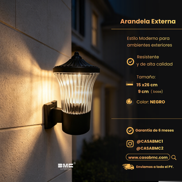 Arandela de Pared Externa Clásica