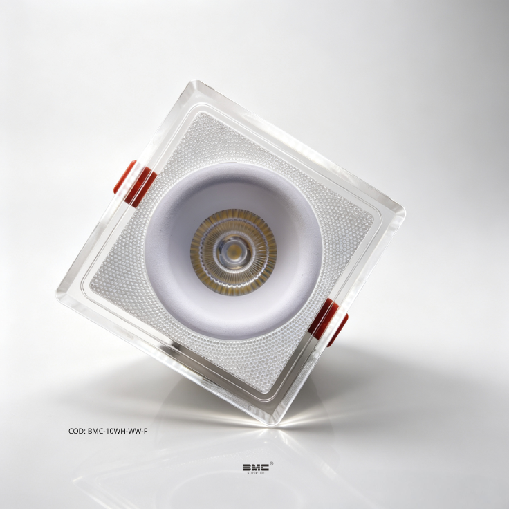 Spot LED cuadrado 10w WH + BL