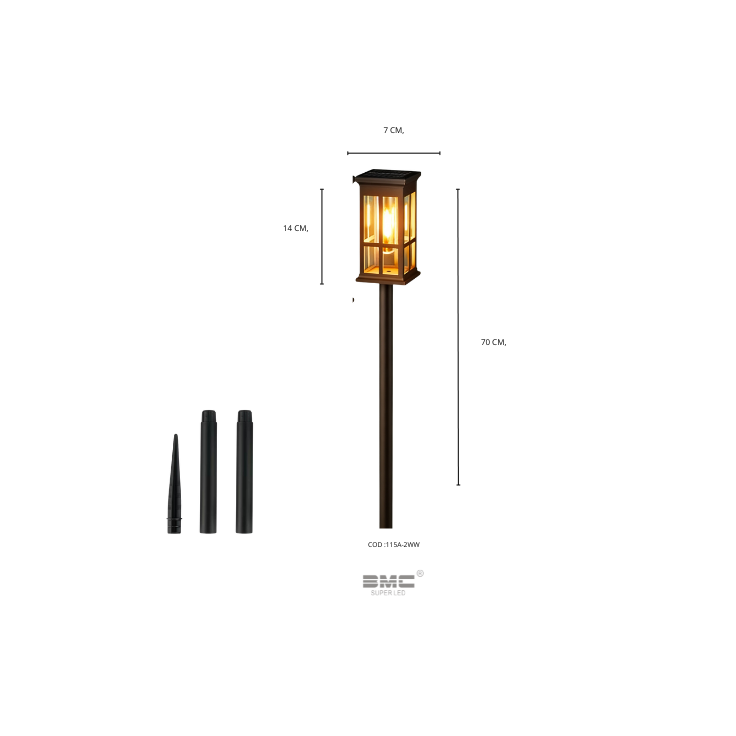 Espeto Solar 2W