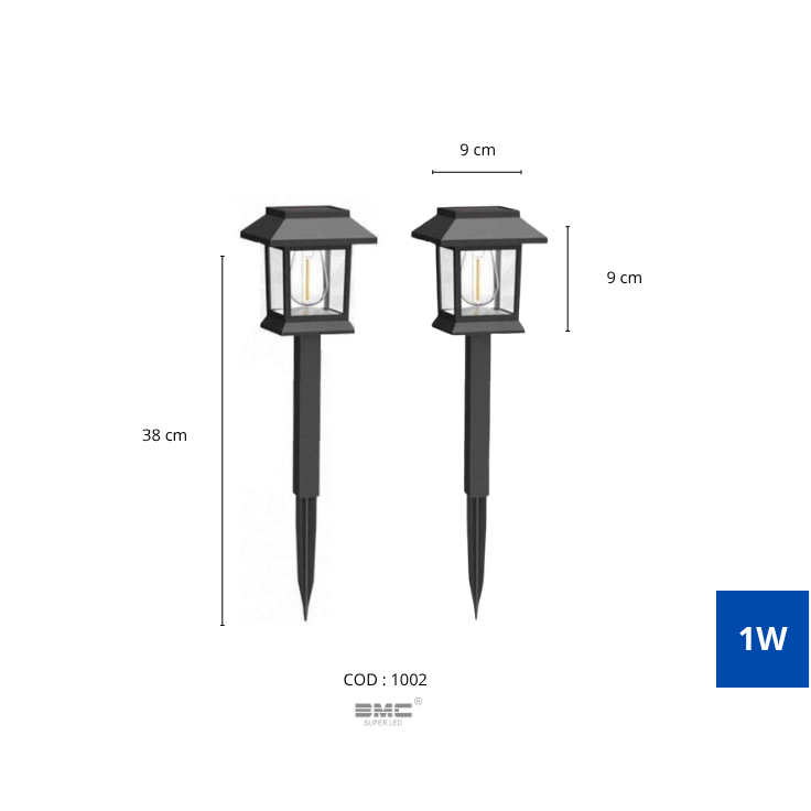 Espeto Solar 3000K 1W