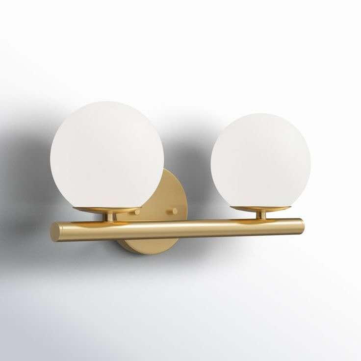 Aplique de Pared  Dorado  con 2 Esfera