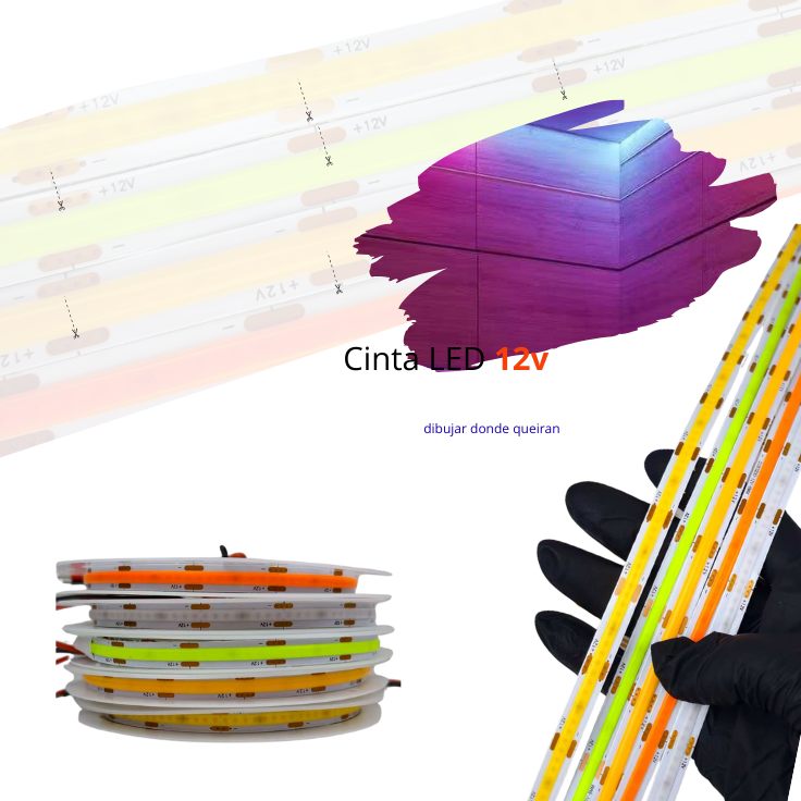 Cinta LED Continua COB Blanco 12V