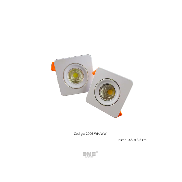 Spot Led Cuadrado NO Direccionable 3000k/6500k