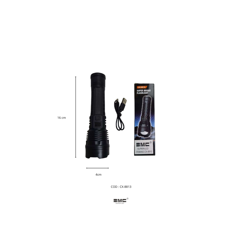 Linterna  LED táctica NEGRO - cx-8813