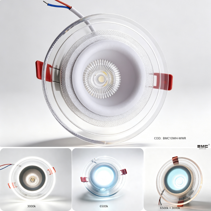 Spot Led Redondo 10W  WH+ WW