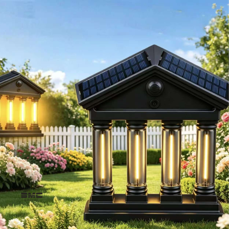 Arandela solar con diseño etilo grego-romano