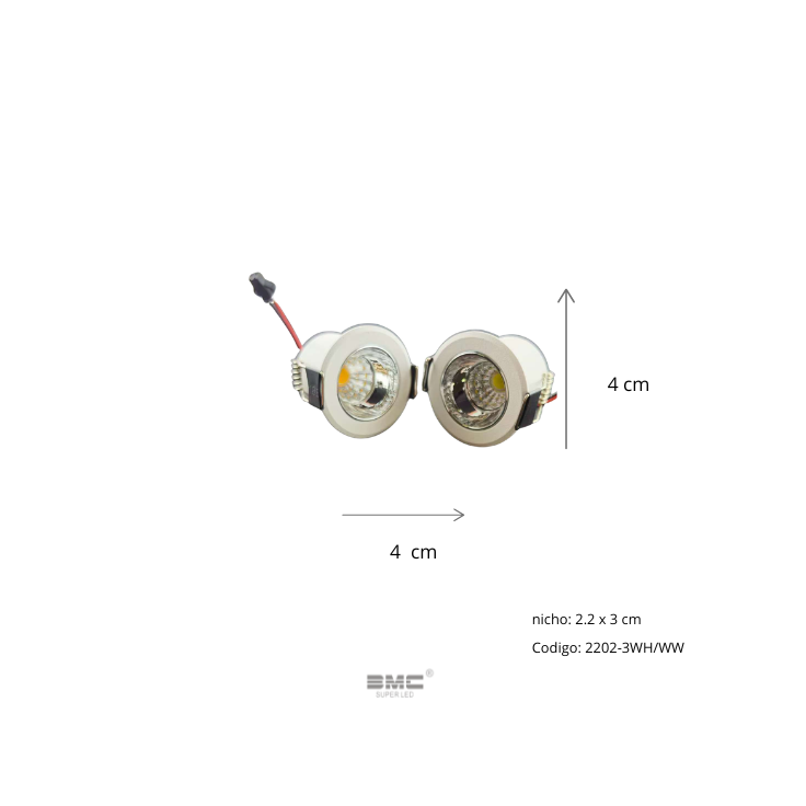 Spot Led Redondo NO Direccionable 3000K/ 6500K