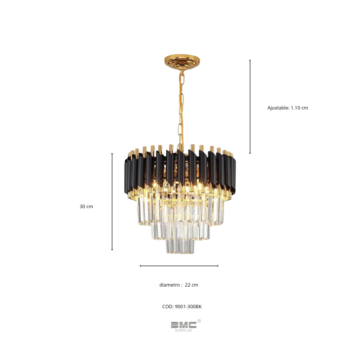 Lustre Cristal Negro