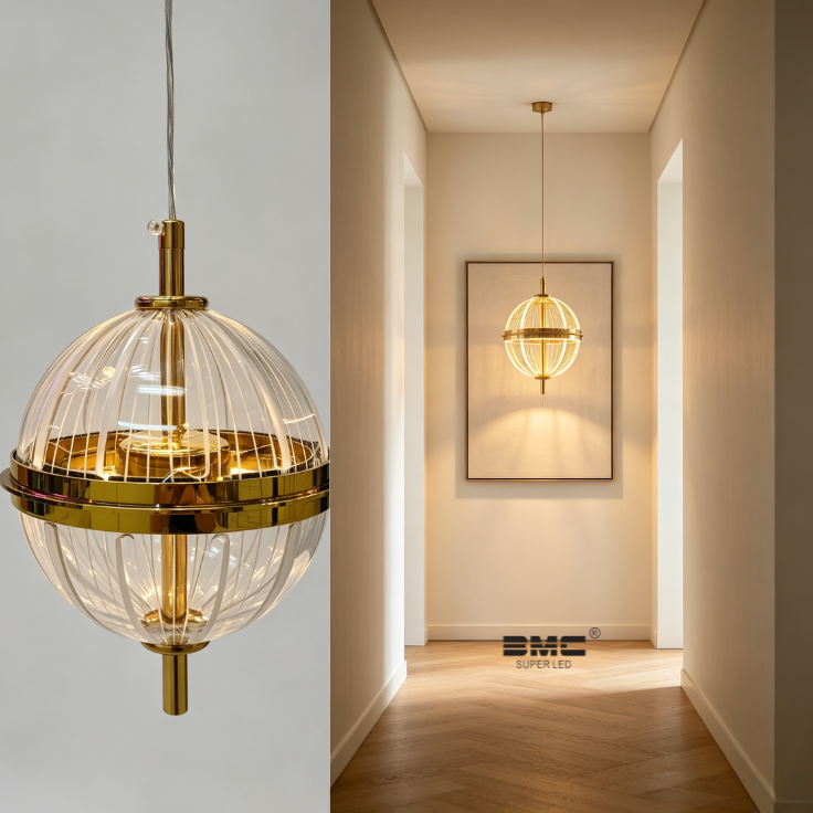 Lámpara Colgante LED Esférica de Vidro con 3 tonos