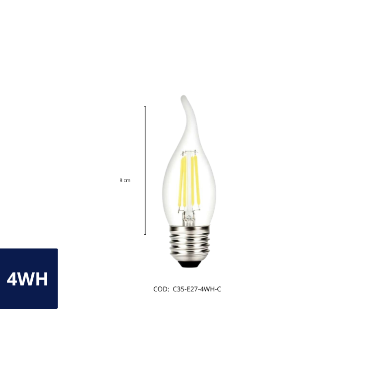 Bombilla LED Filamento Vela 4WH