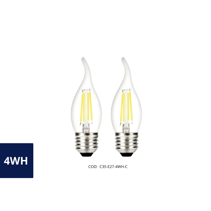 Bombilla LED Filamento Vela 4WH
