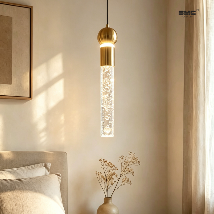 Lámpara  vertical de cristal en 3 tonos
