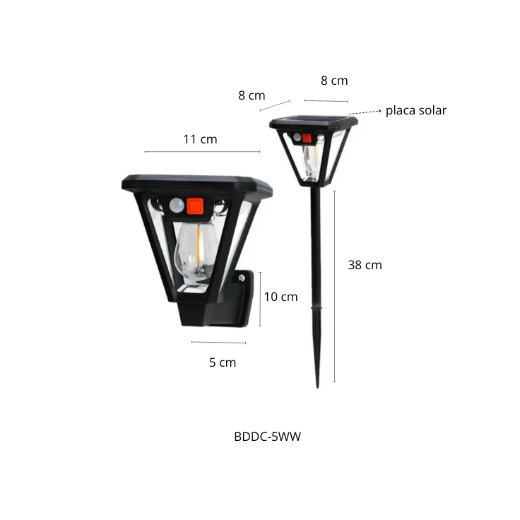 Espeto solar 5w 3000K