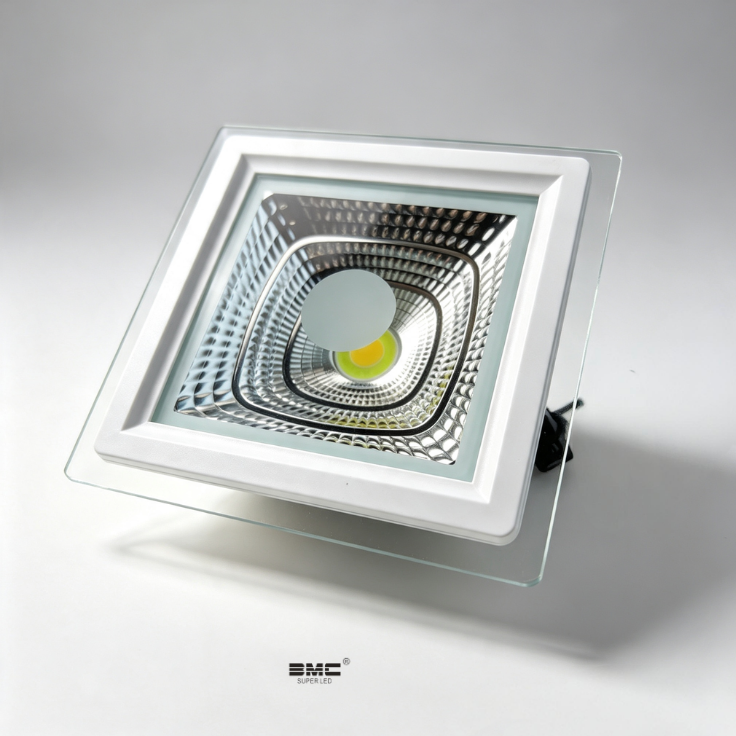 Plafón Led Cuadrado de embutir 3 tonos