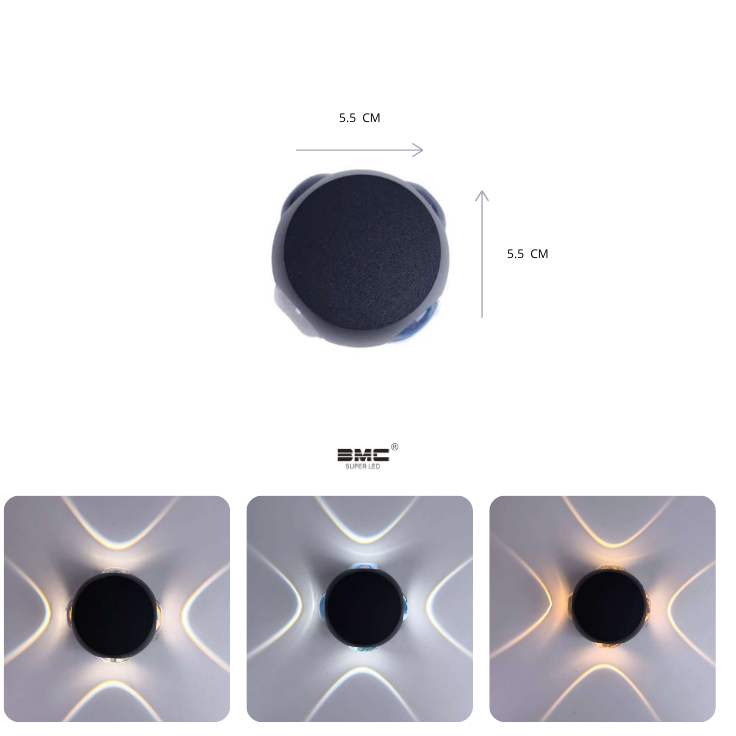 Aplique Pared Moderno con 3 tonalidades