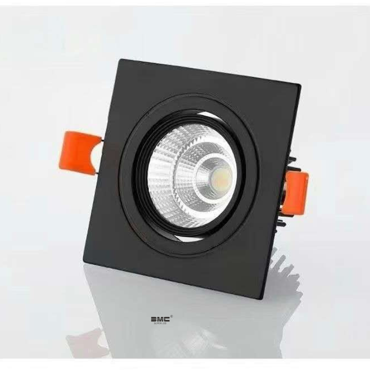 Spot Led Cuadrado Negro 7W 3 tonos
