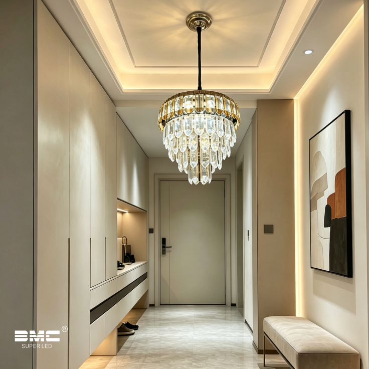 Lustre Colgante Cristal 3 tonos