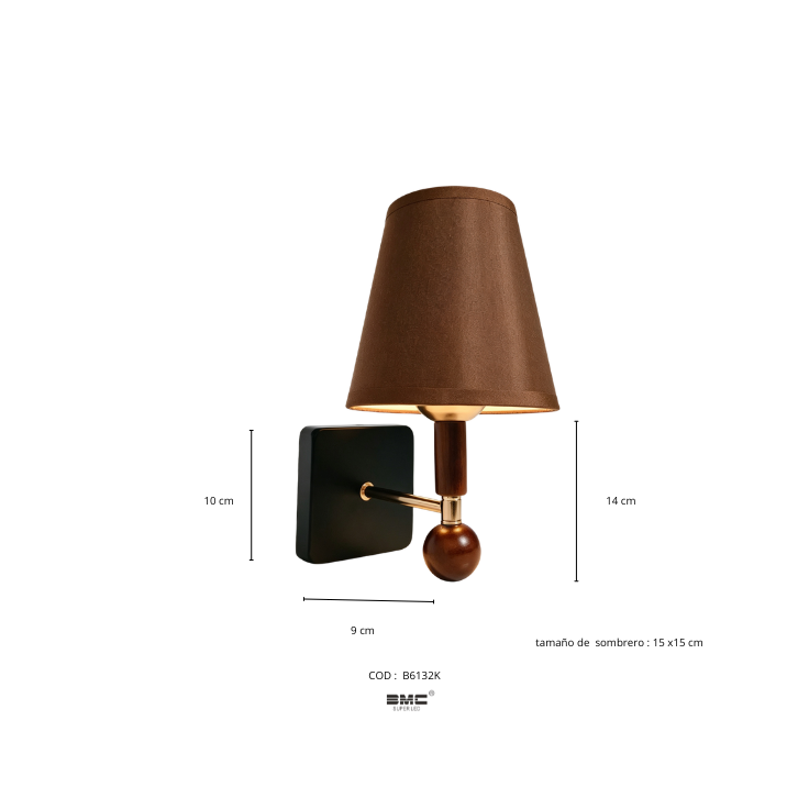 Luminaria de pared Marron madera