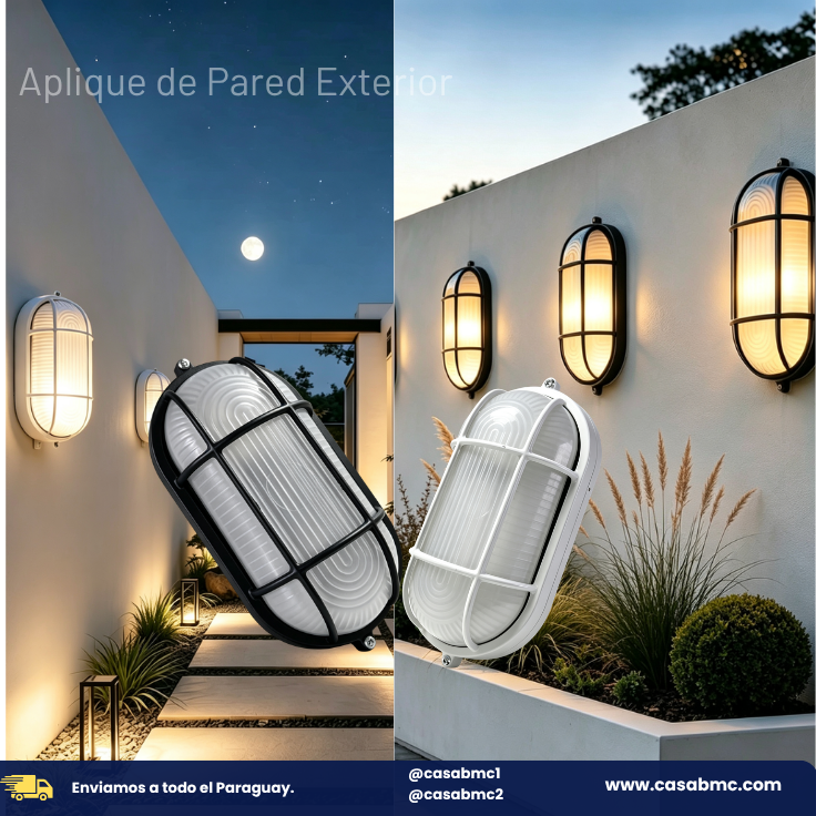 Aplique de pared Exteror Ovalado