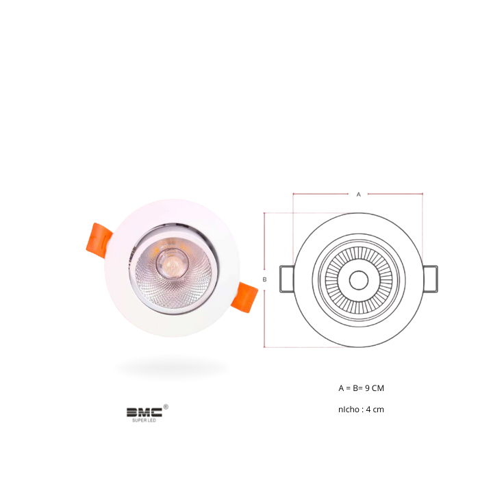 Spot Led Direcional Redondo 5W
