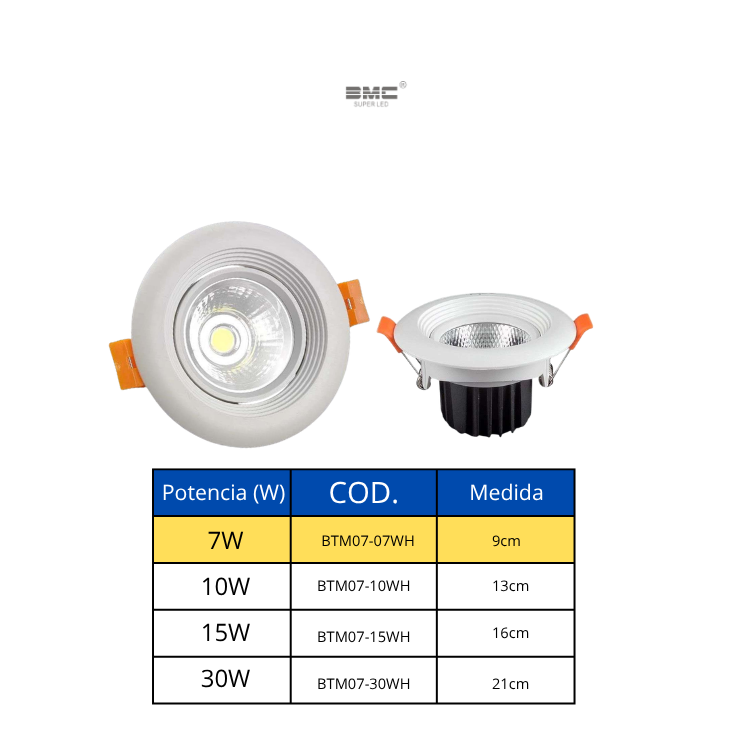 Spot Led embutir 6500K
