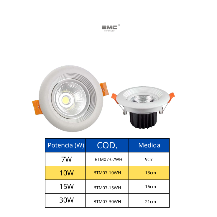 Spot Led embutir 6500K