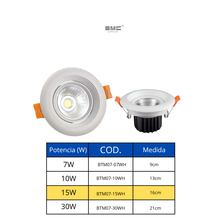 Spot Led embutir 6500K