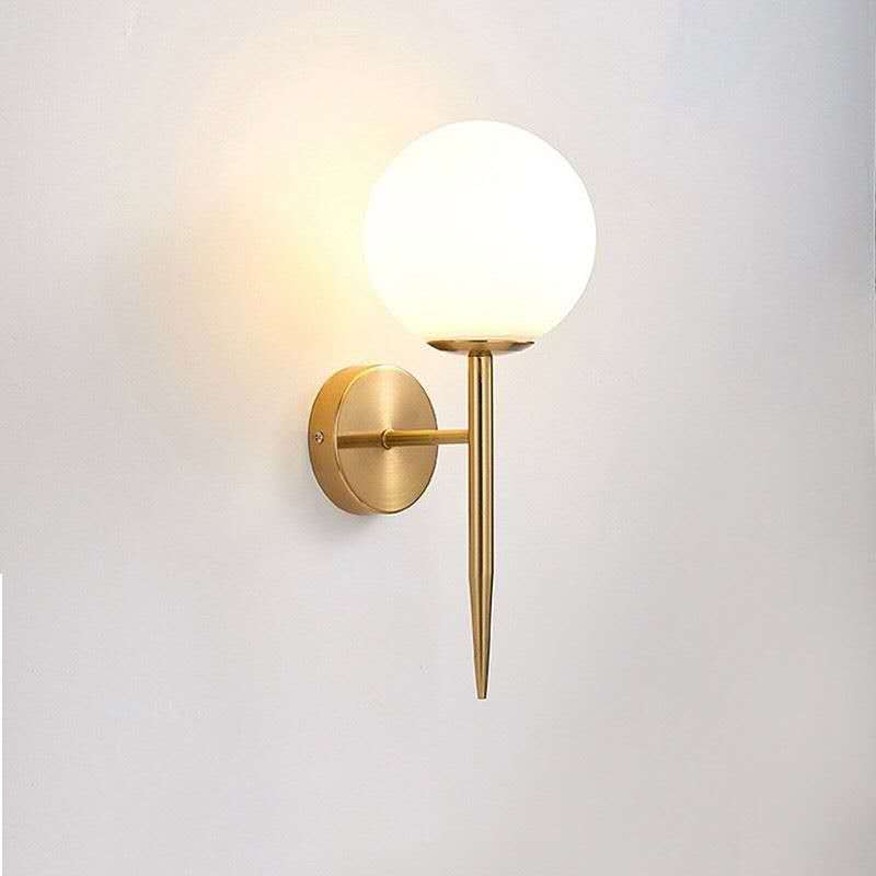 Aplique de Pared Dorado con 1 Esfera