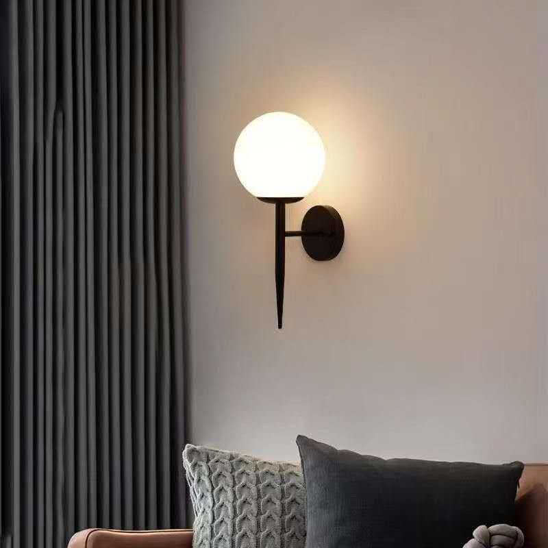 Aplique de pared  Negro con  1 Esfera