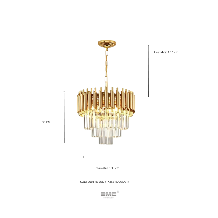 Lustre Colgante Dorado