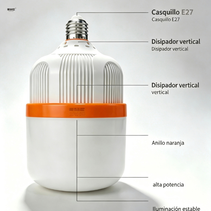 Bombilla Led de emergencia recargable 50w