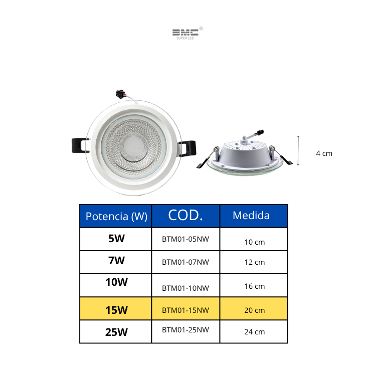Plafón Led  Redondo embutir 3 tonos