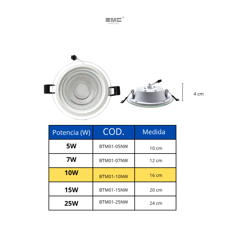 Plafón Led  Redondo embutir 3 tonos