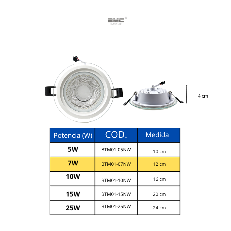 Plafón Led  Redondo embutir 3 tonos