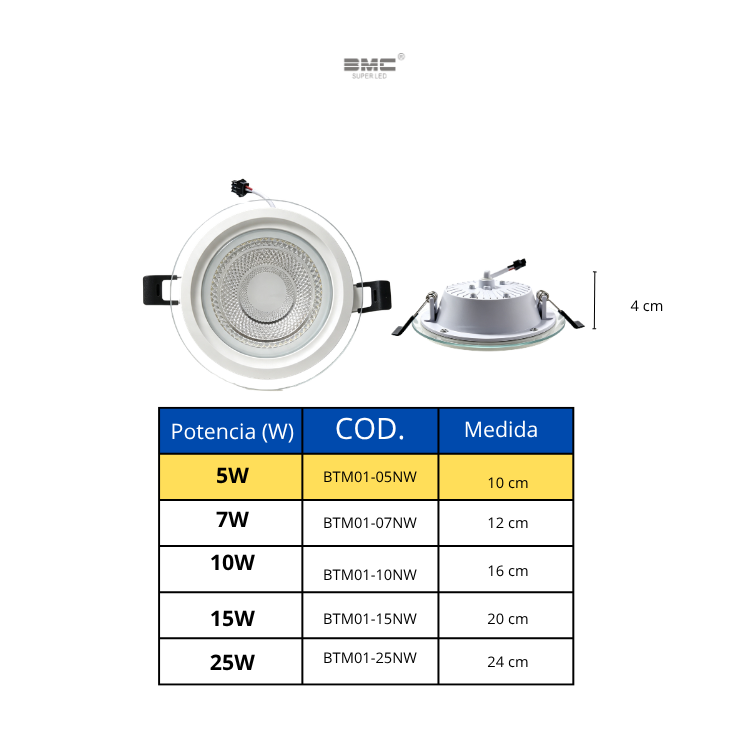 Plafón Led  Redondo embutir 3 tonos