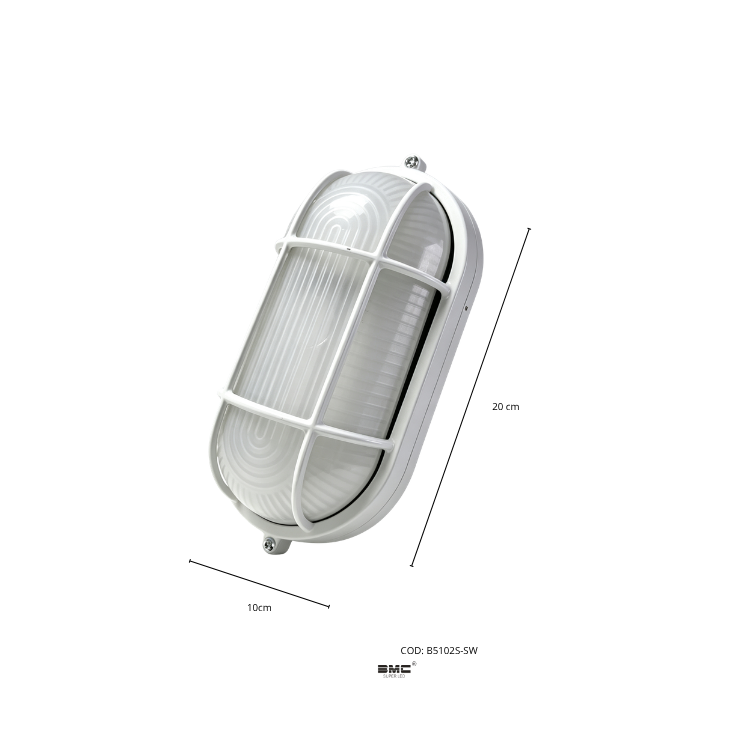 Aplique de pared Exterior Ovalado