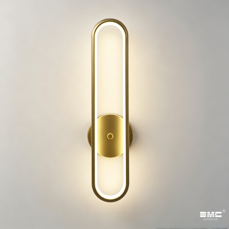 Aplique De Pared Led Dorado 3 tonos