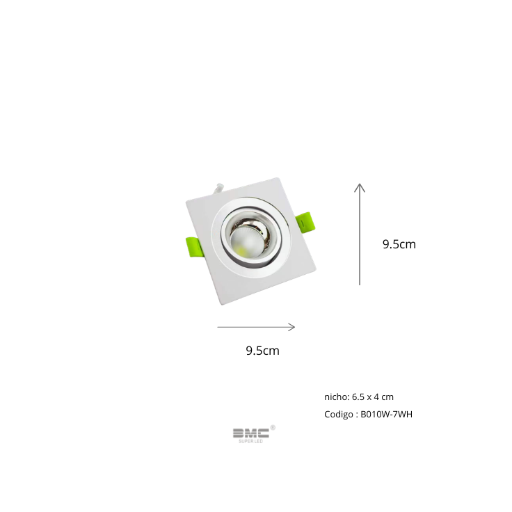 Spot Led Direccional Cuadrado 3000/ 6500K