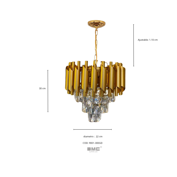 Lustre Cristal  Dorado