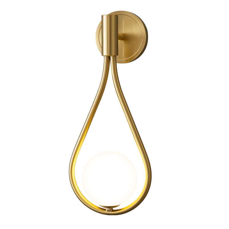 Aplique de Pared Dorado con 1 Esfera