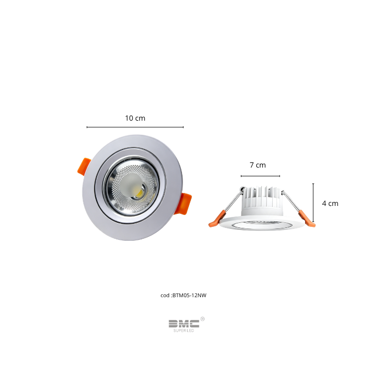 Spot Led Redondo 12W 3 tonos