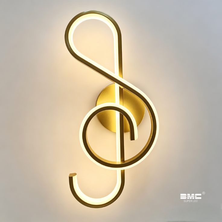 Aplique de Pared Led dorado 3 tonos