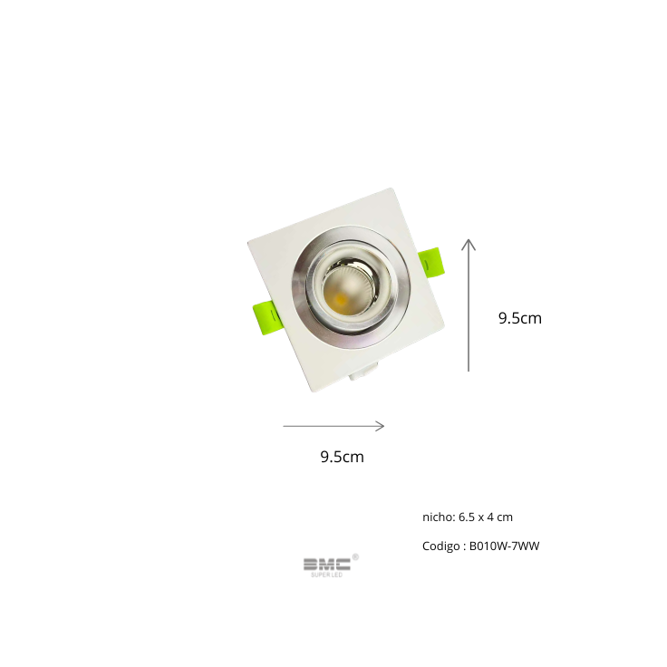 Spot Led Direccional Cuadrado 3000/ 6500K