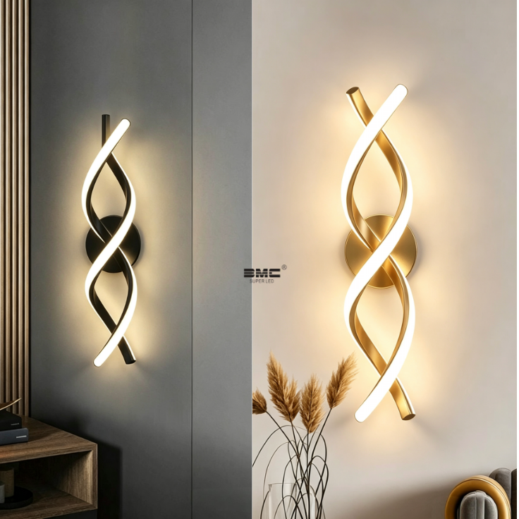 Aplique de Pared Dorado 3 tonos