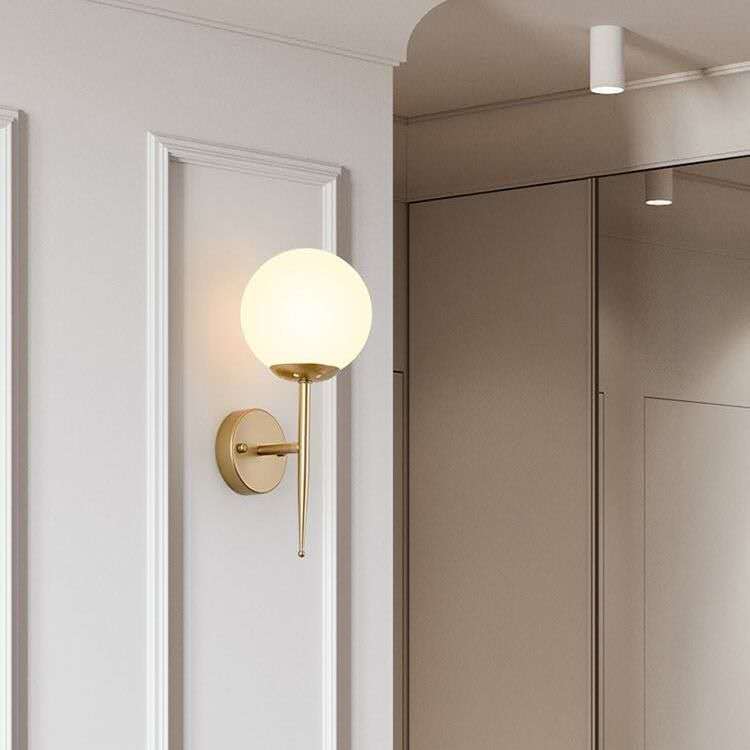 Aplique de Pared Dorado con 1 Esfera
