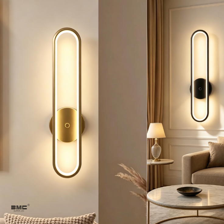 Aplique De Pared Led Dorado 3 tonos