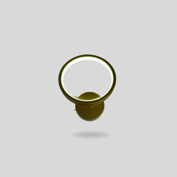 Aplique Dorado con 3 tornos de lucces