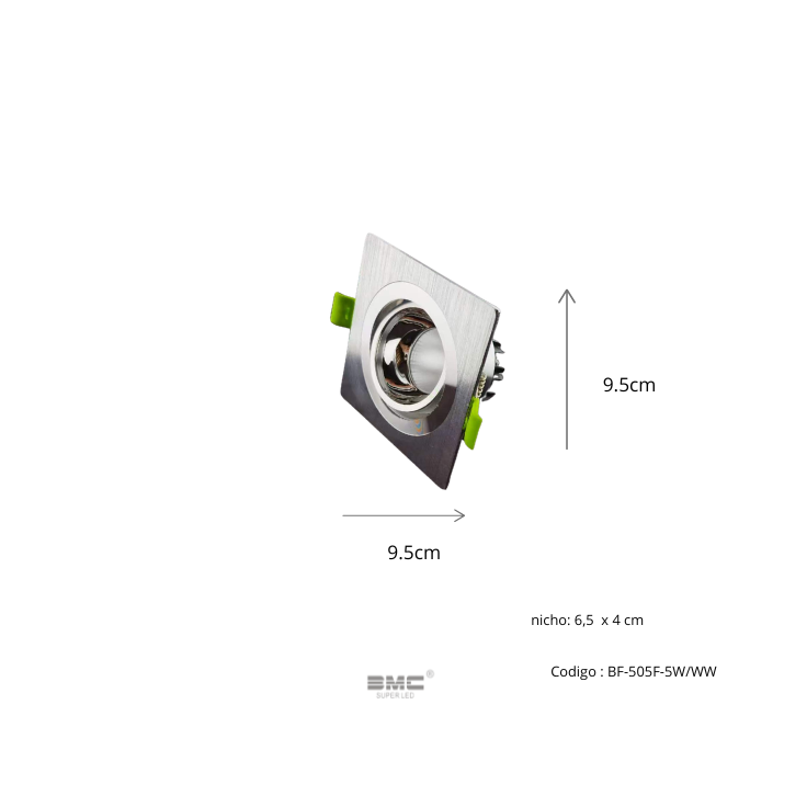 Spot Led Direccional Cuadrado 3000k/6500k