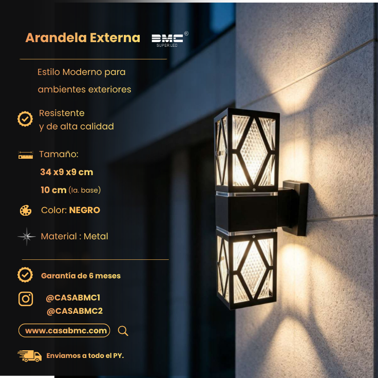 Arandela de Pared Exterior Clásica