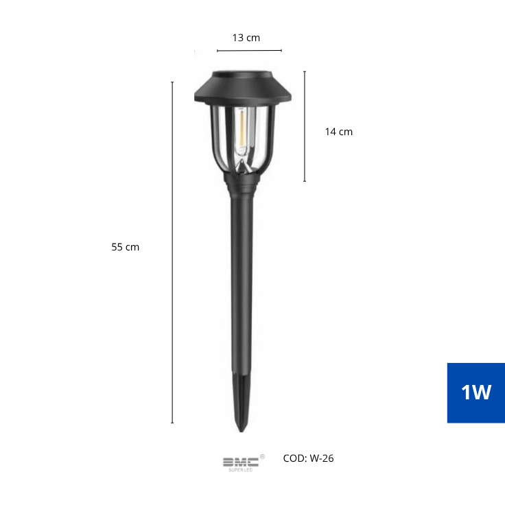 Espeto Solar 3000K 1W